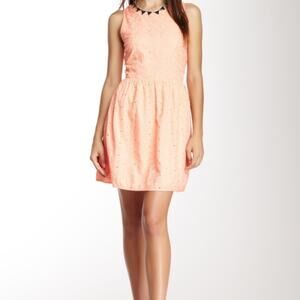 Joie Soleil Eyelet Dress in Dusty‎ Coral Size XS